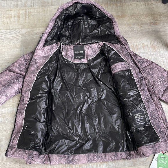 Noize Belle Puffer Python Print Jacket, Size Small - Picture 3 of 11